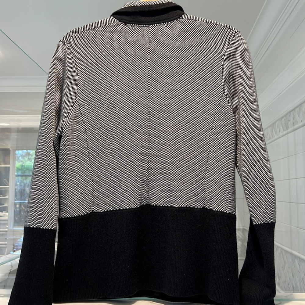 Knit Herringbone Button Front Jacket - image 5